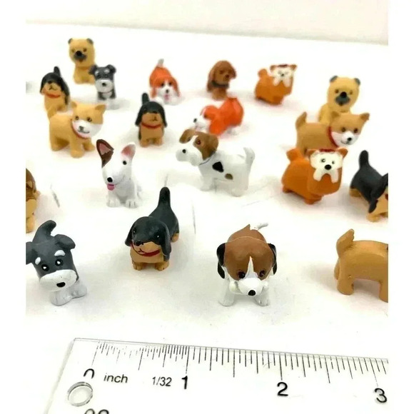 34 pc Tiny Dogs Miniature Figurines Crafts Various Breeds NEW Puppy Pet - Picture 11 of 12